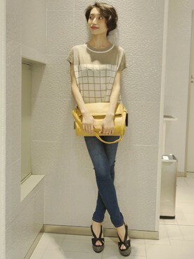 「Jeffrey Campbell（ジェフリーキャンベル）のアイテム（サンダル）」を使った、Coidyさん（レディース・166cm）の秋コーディネート