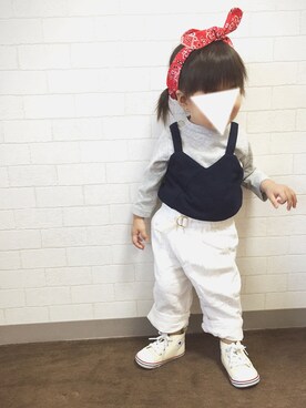 「ガウチョパンツ」｜「アイテム（チュニック）」を使った、Ｓeｒa◡̈♥︎さん（キッズ・80cm）の秋コーディネート