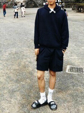 「F.C.R.B.（エフシーアールビー）のアイテム（サンダル）」を使った、togggyyyさん（メンズ・180cm）の秋コーディネート
