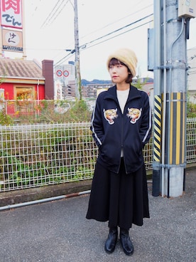 「TAILOR TOYO（テーラートウヨウ）のアイテム（その他アウター）」を使った、KOARAyamamoto®さん（レディース・162cm）の秋コーディネート