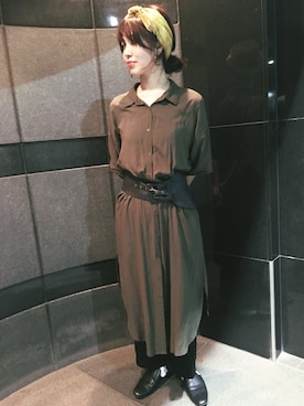 「VINTAGE（ヴィンテージ）のアイテム（ヘアバンド）」を使った、muramotoさん（レディース・167cm）の夏コーディネート