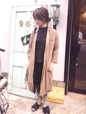 「AND TEMA（アンドテマ）のアイテム」を使った、muramotoさん（レディース・167cm）の秋コーディネート