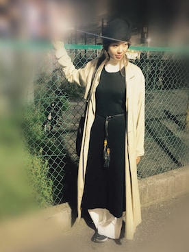 「UNIQLO（ユニクロ）のWOMEN オックスフォードワイドパンツ＋E（その他パンツ）」を使った、muramotoさん（レディース・167cm）の秋コーディネート