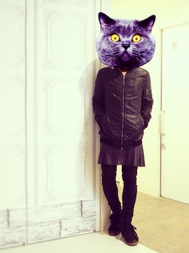 「DRKSHDW by RICK OWENS（ダークシャドウ バイ リックオウエンス）のアイテム（ブルゾン）」を使った、nissyさん（メンズ・163cm）の秋コーディネート