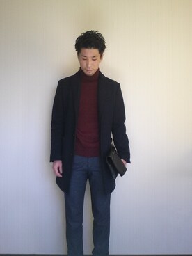 「NEWBALANCE」｜「アイテム（ダウンジャケット/コート）」を使った、yasuさん（メンズ・178cm）の冬コーディネート