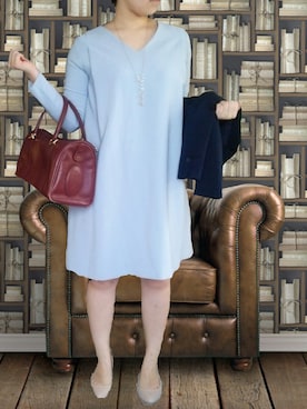 「オフィス」｜「アイテム（ワンピース/ドレス）」を使った、ひなたさん（レディース・154cm）の春コーディネート