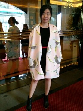 「H&M（エイチ・アンド・エム）のアイテム（ピーコート）」を使った、Yunさん（レディース・164cm）の春コーディネート