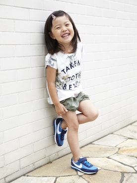 「AZUL by moussy（アズールバイマウジー）のアイテム」を使った、AZULKIDSofficialさん（キッズ・100cm）の夏コーディネート