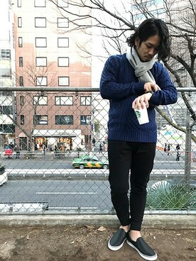「jiggys shop（ジギーズショップ）のアイテム」を使った、Shinoさん（メンズ・170cm）の冬コーディネート