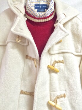 「RALPH LAUREN（ラルフ ローレン）のアイテム（シャツ/ブラウス、ホワイト系）」を使った、中嶋大介さん（メンズ・168cm）の冬コーディネート
