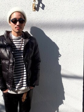 「THREE BLIND MICE（スリーブラインドマイス）のアイテム（パンツ）」を使った、beruf原宿staffさん（メンズ・165cm）の冬コーディネート