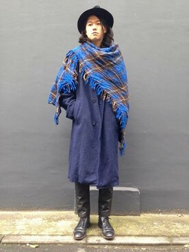 「THREE BLIND MICE（スリーブラインドマイス）のアイテム（パンツ）」を使った、beruf原宿staffさん（メンズ・175cm）の冬コーディネート