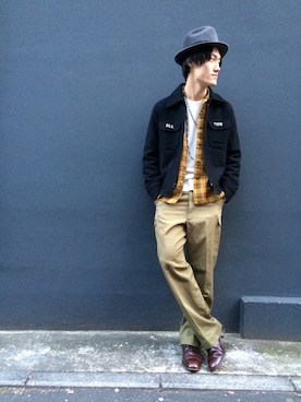 「アイテム（ミリタリージャケット）」を使った、beruf原宿staffさん（メンズ・175cm・20代）の冬コーディネート