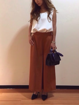 「UNRELISH（アンレリッシュ）のオペラカットパンプス（パンプス）」を使った、yurikoさん（レディース・153cm）の夏コーディネート