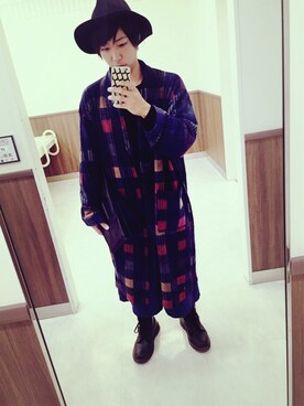 「ニットワンピース」｜「アイテム（その他アウター）」を使った、こーさん（メンズ・175cm）の秋コーディネート