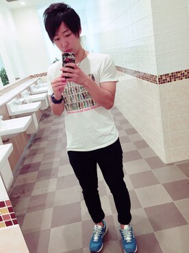 「WOLY（ウォーリー）のアイテム」を使った、こーさん（メンズ・175cm）の夏コーディネート