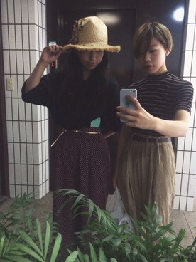 「アイテム（つなぎ/オールインワン、ベージュ系）」を使った、yuki  makiharaさん（レディース・153cm）の秋コーディネート