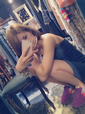 「G-STAR RAW（ジースターロゥ）のアイテム（サロペット/オーバーオール）」を使った、AmUさん（レディース・164cm）の夏コーディネート