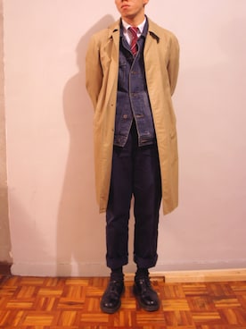 「アイテム（ネクタイ、レッド系）」を使った、Wall of Sound さん（メンズ・172cm）の冬コーディネート