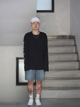 「アイテム（つなぎ/オールインワン、ベージュ系）」を使った、최송혁さん（メンズ・179cm）の秋コーディネート