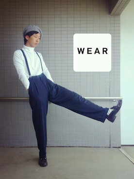 「markaware（マーカウェア）のアイテム（帽子）」を使った、しょたさん（メンズ・173cm）の春コーディネート