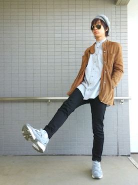 「markaware（マーカウェア）のアイテム（帽子）」を使った、しょたさん（メンズ・173cm）の冬コーディネート