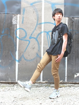 「LADMUSICIAN」｜「アイテム（その他）」を使った、しょたさん（メンズ・173cm）の春コーディネート
