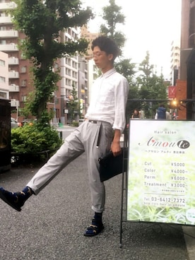 「Amoute」｜しょたさん（メンズ・173cm）の夏コーディネート