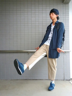 「ラブ＆ピース2016」｜「アイテム（キャップ）」を使った、しょたさん（メンズ・173cm）の秋コーディネート