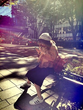 「Language（ランゲージ）のアイテム（パンツ）」を使った、翟妞ZHAINIUさん（レディース・160cm）の秋コーディネート