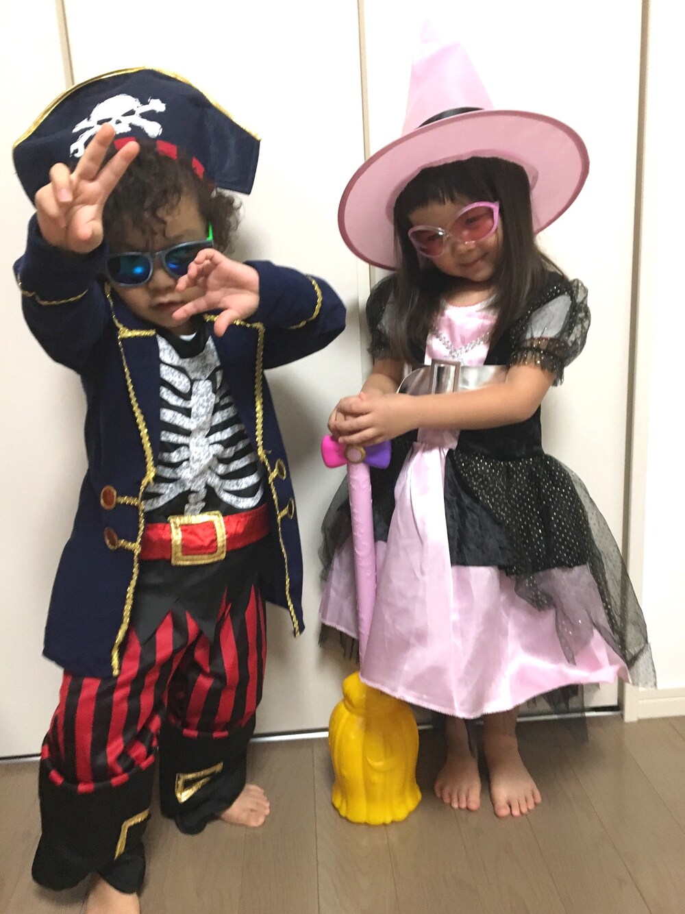 「HALLOWEEN2016、ハロウィンコーデ、男の子、女の子」｜「no brandのアイテム（ワンピース/ドレス、ピンク系）」を使った、にい★けいさん（キッズ・100cm）の秋コーディネートの1枚目の写真