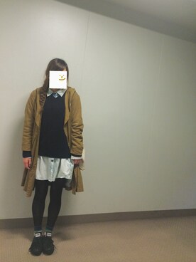 「studio CLIP（スタディオクリップ）のアイテム（ステンカラーコート）」を使った、zzzさん（レディース・157cm）の秋コーディネート
