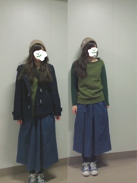 「used mix」｜「アイテム（オールインワン・サロペット）」を使った、zzzさん（レディース・157cm）の冬コーディネート