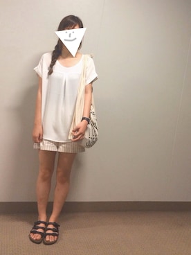 「ストライプパンツ」｜zzzさん（レディース・157cm・10代）の夏コーディネート
