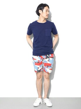 「サーフショーツ」｜Taniさん（メンズ・172cm）の春コーディネート