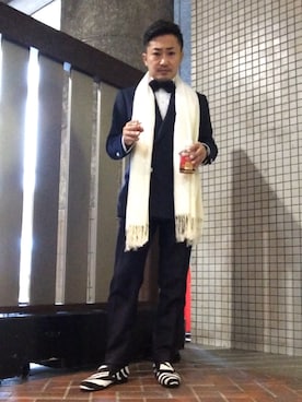 「ボウタイ」｜agnelliさん（メンズ・163cm）の秋コーディネート