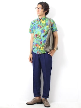 「NO ID.（ノーアイディ）のアイテム」を使った、CHARGERさん（メンズ・178cm）の夏コーディネート