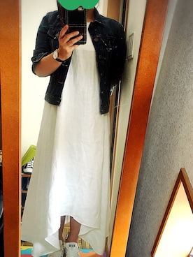 「CONVERSE（コンバース）のアイテム（スニーカー、ホワイト系）」を使った、Yumeyuaさん（レディース・164cm）の春コーディネート
