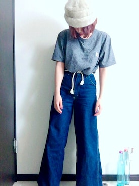 「メゾン キツネ(MAISON KITSUNE)」｜「アイテム（帽子）」を使った、ori_さん（レディース・150cm）の秋コーディネート