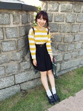 「tutuanna（チュチュアンナ）のアイテム（ソックス/靴下、ホワイト系）」を使った、sujung_bさん（レディース・154cm）の秋コーディネート