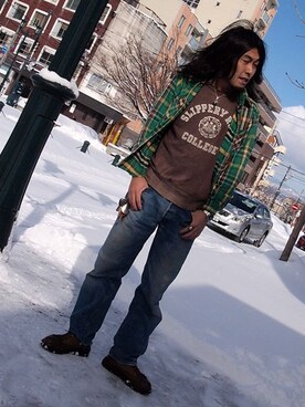 「Danner（ダナー）のアイテム（シューズ）」を使った、HamburgCafeさん（メンズ・179cm）の冬コーディネート