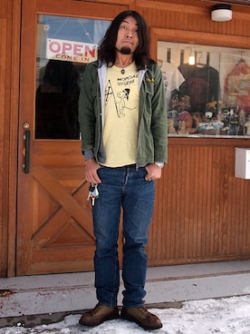 「Danner（ダナー）のアイテム（シューズ）」を使った、HamburgCafeさん（メンズ・179cm）の冬コーディネート