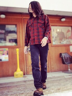 「Danner（ダナー）のアイテム（シューズ）」を使った、HamburgCafeさん（メンズ・179cm）の冬コーディネート
