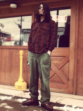 「RED WING（レッドウィング）のアイテム」を使った、HamburgCafeさん（レディース・179cm）の春コーディネート
