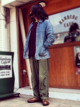「Danner（ダナー）のアイテム（シューズ）」を使った、HamburgCafeさん（メンズ・179cm）の春コーディネート