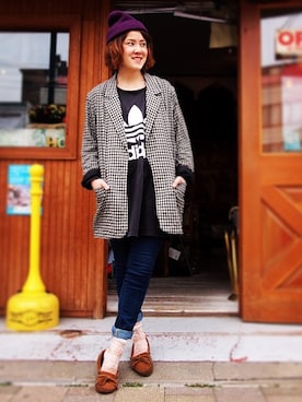 「Minnetonka（ミネトンカ）のアイテム（その他）」を使った、HamburgCafeさん（レディース・159cm）の春コーディネート