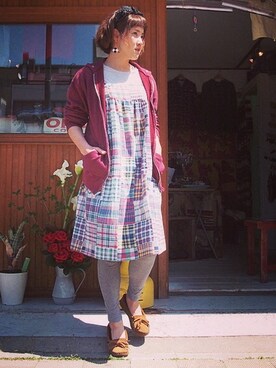 「Minnetonka（ミネトンカ）のアイテム（その他）」を使った、HamburgCafeさん（レディース・159cm）の夏コーディネート