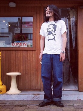 「HAMILTON（ハミルトン）のアイテム（腕時計）」を使った、HamburgCafeさん（メンズ・179cm）の夏コーディネート