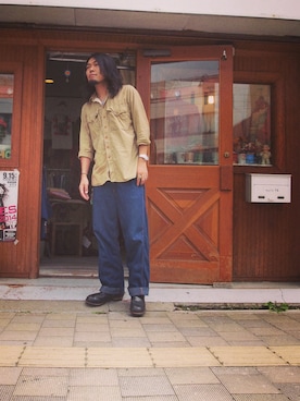 「HAMILTON（ハミルトン）のアイテム（腕時計）」を使った、HamburgCafeさん（メンズ・179cm）の夏コーディネート