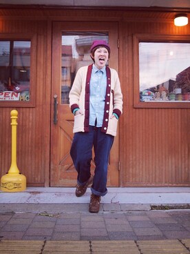 「RED WING（レッドウィング）のアイテム」を使った、HamburgCafeさん（レディース・159cm）の秋コーディネート
